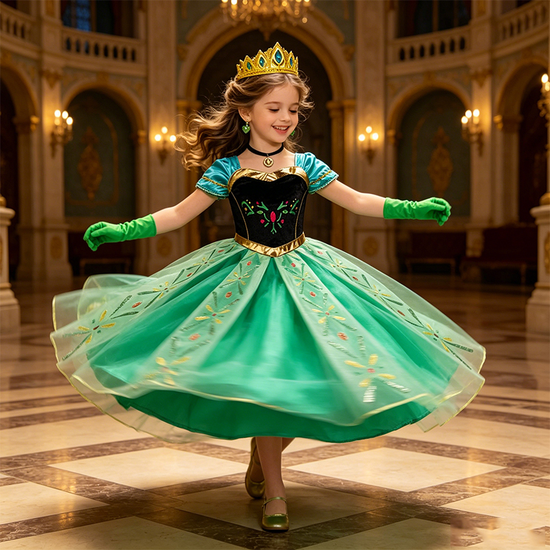Summer Clothing For Kids Girls - Disney Frozen Anna Princess Cosplay Dress