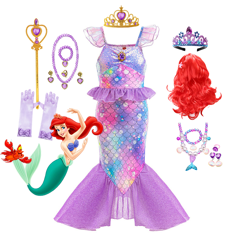 Summer Clothing For Kids Girls - Disney New Ariel Princess Little Mermaid