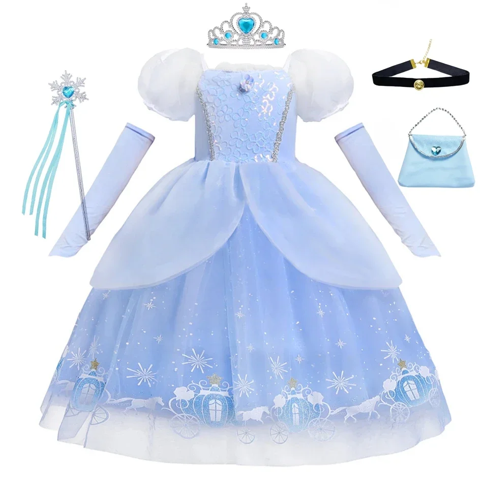 Cinderella Princess Cosplay Dr - Summer Clothing For Kids Girls avis et prix