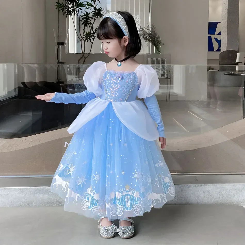 Cinderella Princess Cosplay Dr - Summer Clothing For Kids Girls avis et prix