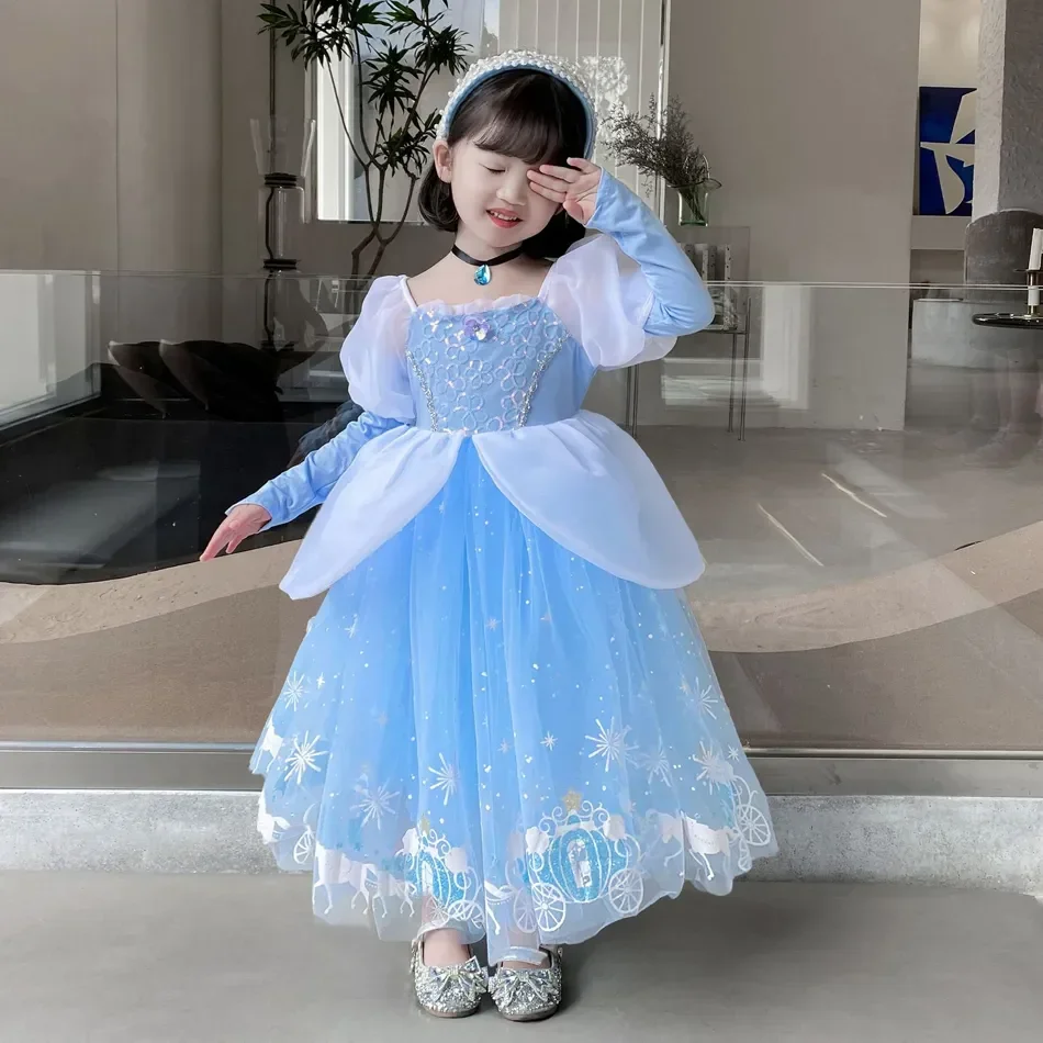 Cinderella Princess Cosplay Dr - Summer Clothing For Kids Girls avis et prix