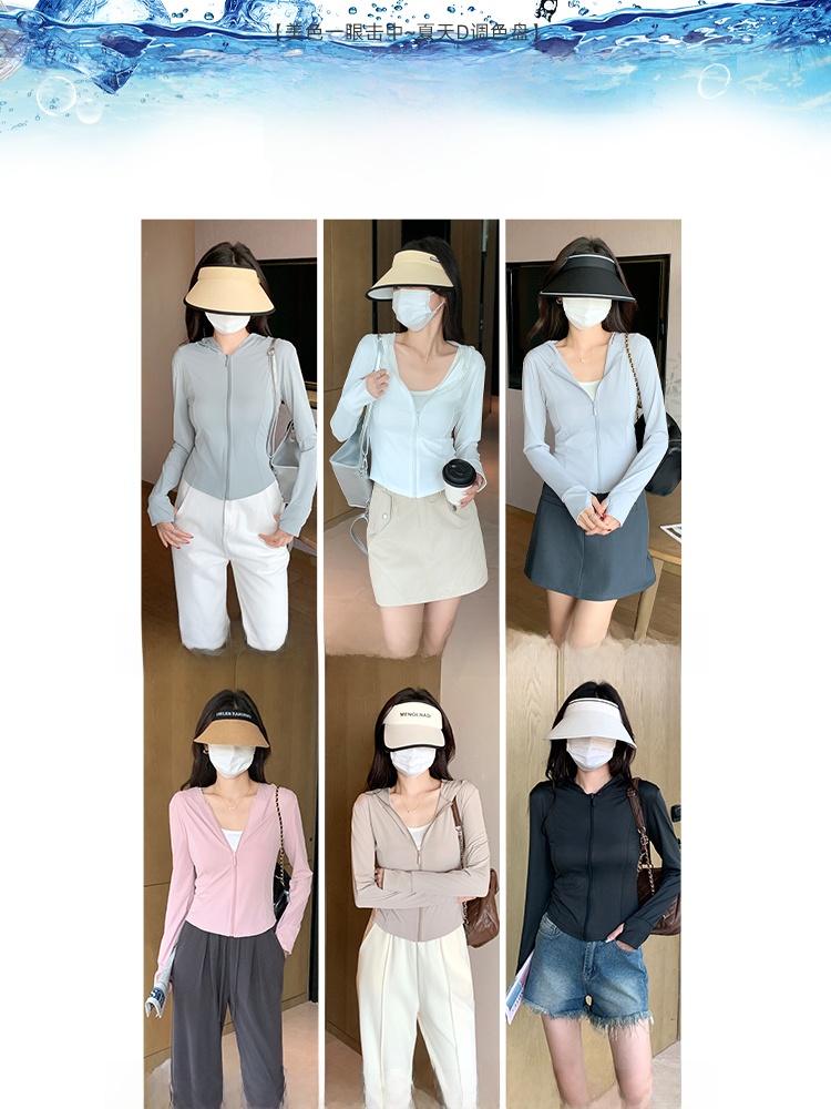 ay een Ice Silk Hooded UV Prot - Summer Yoga Clothing avis et prix