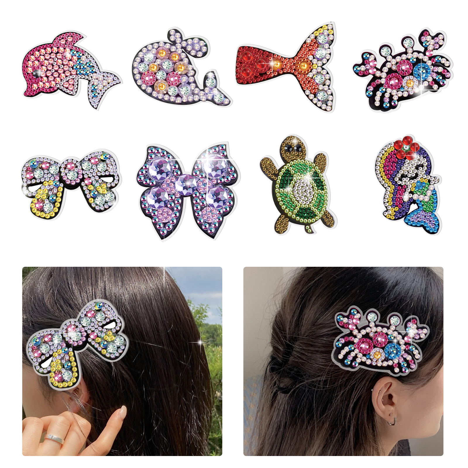 8Pcs Diamond Art Painting Hair - Summer Clothing Accessories avis et prix