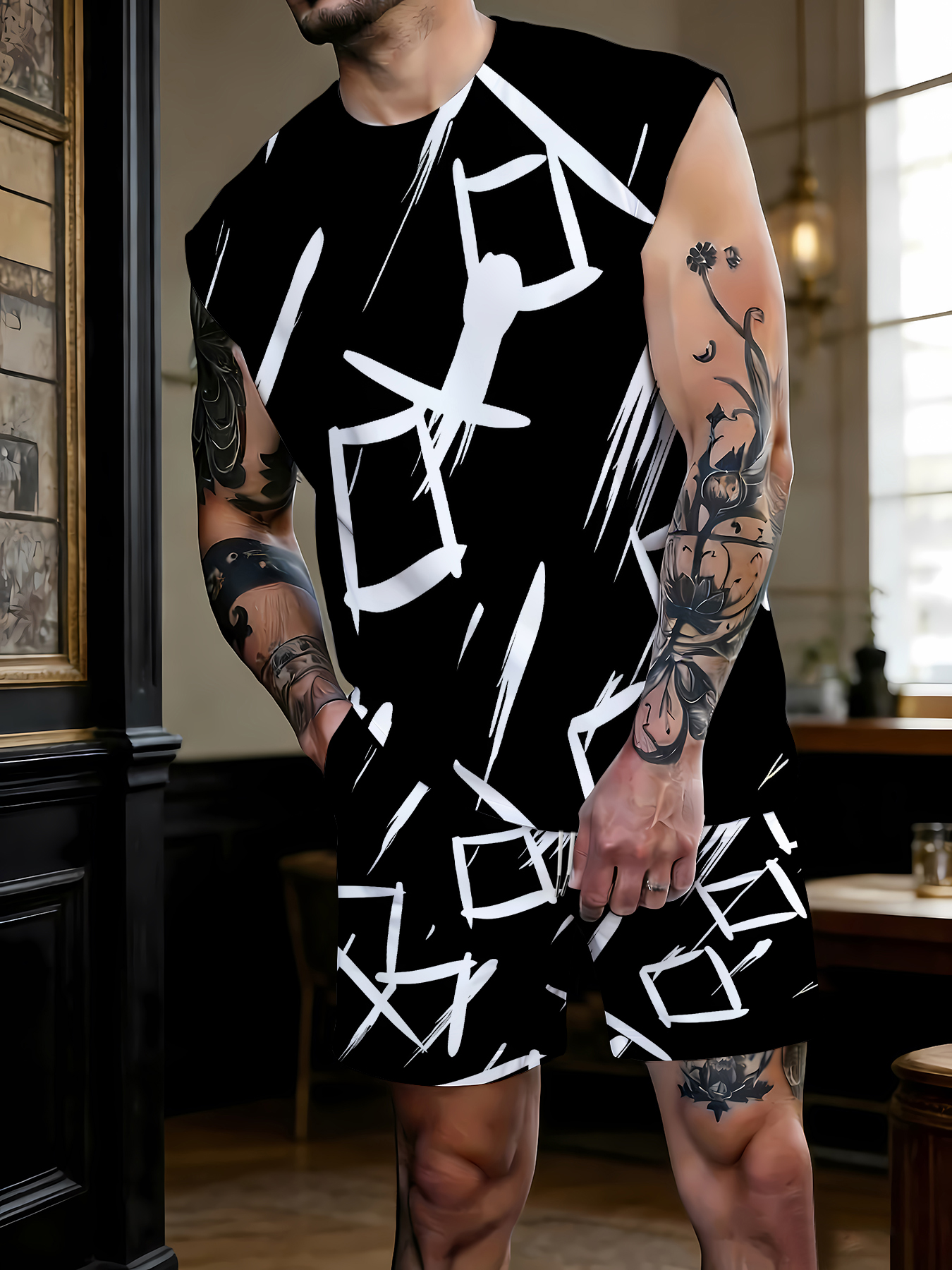 Men's Compression Tank Top and - Summer Clothing Tops avis et prix