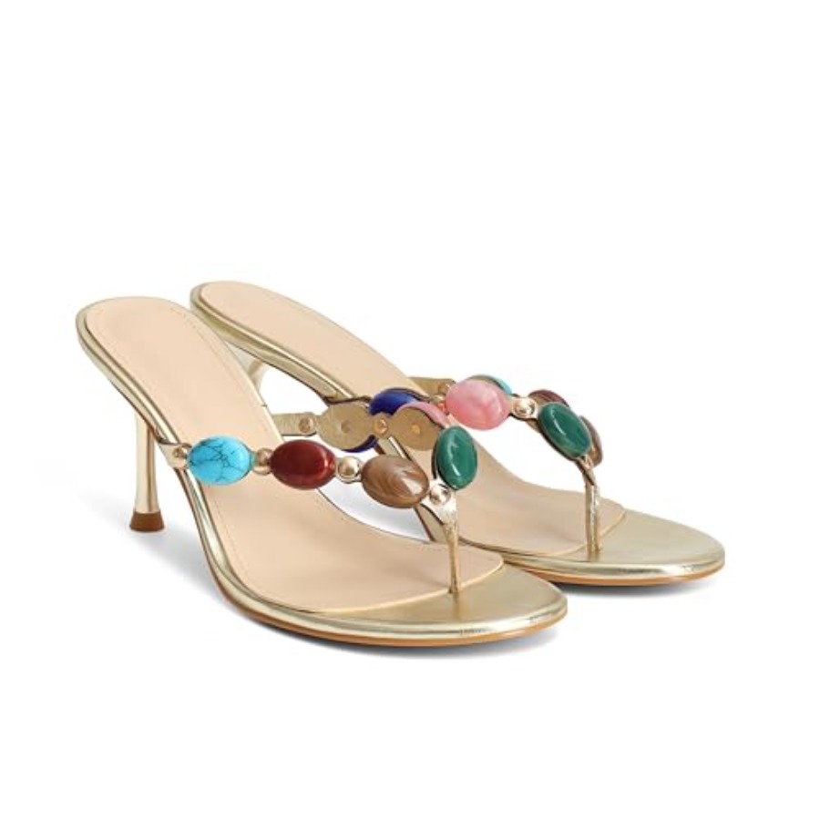 Jeweled Flip Flop Kitten Heels - Flip Flop Jeweled avis et prix