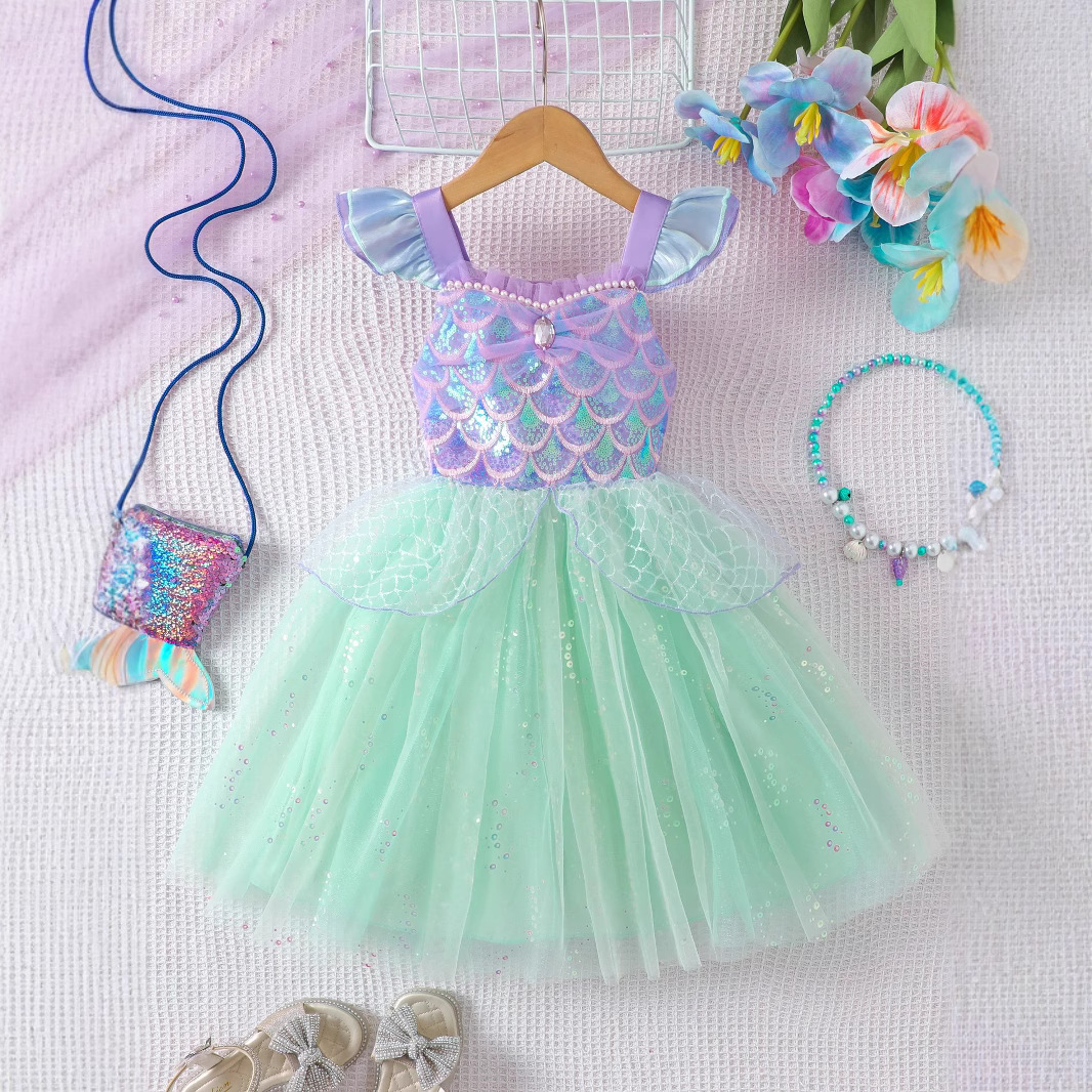 Kids Girls Mermaid Inspired Co - Summer Clothing For Kids Girls avis et prix