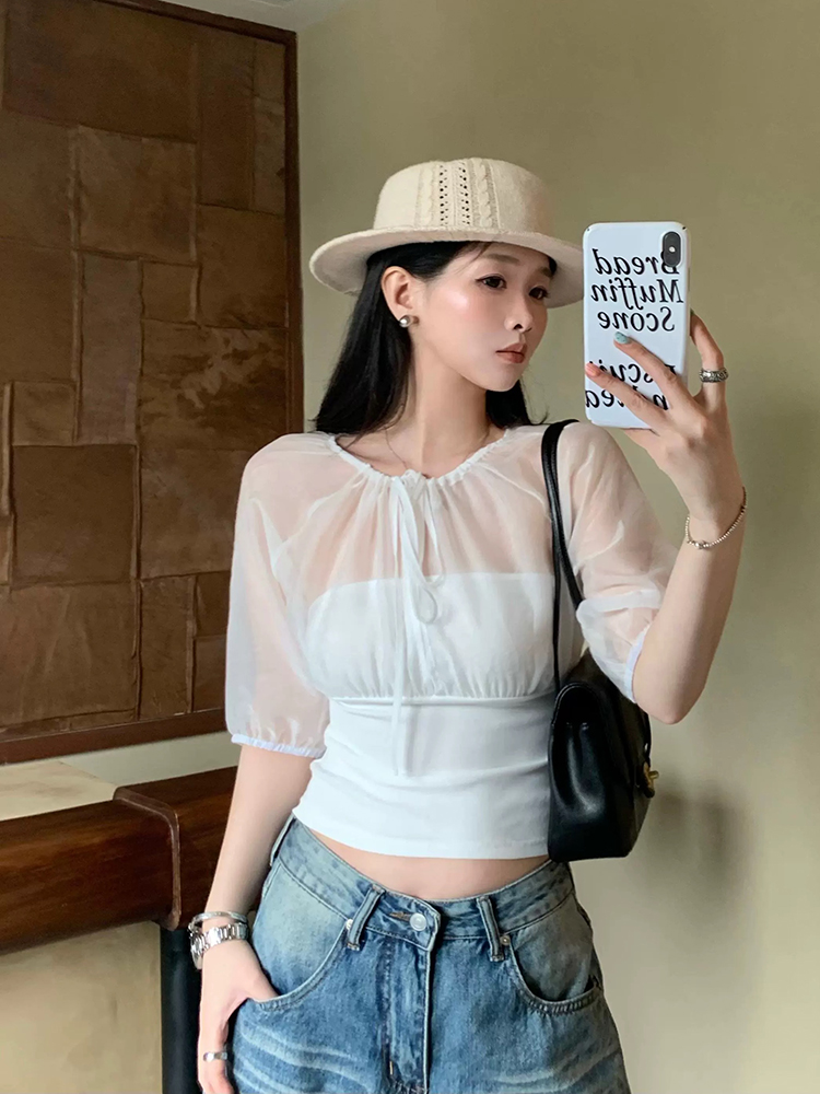 Mulberry Silk-Paneled Top with - Summer Clothing Shops avis et prix