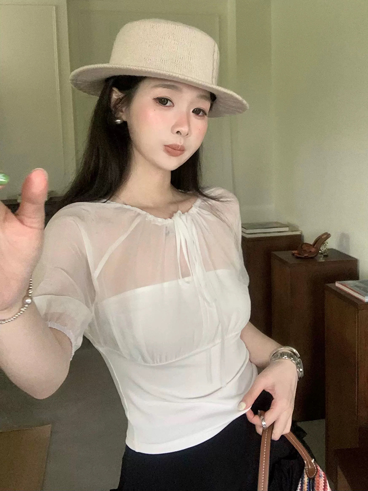 Mulberry Silk-Paneled Top with - Summer Clothing Shops avis et prix