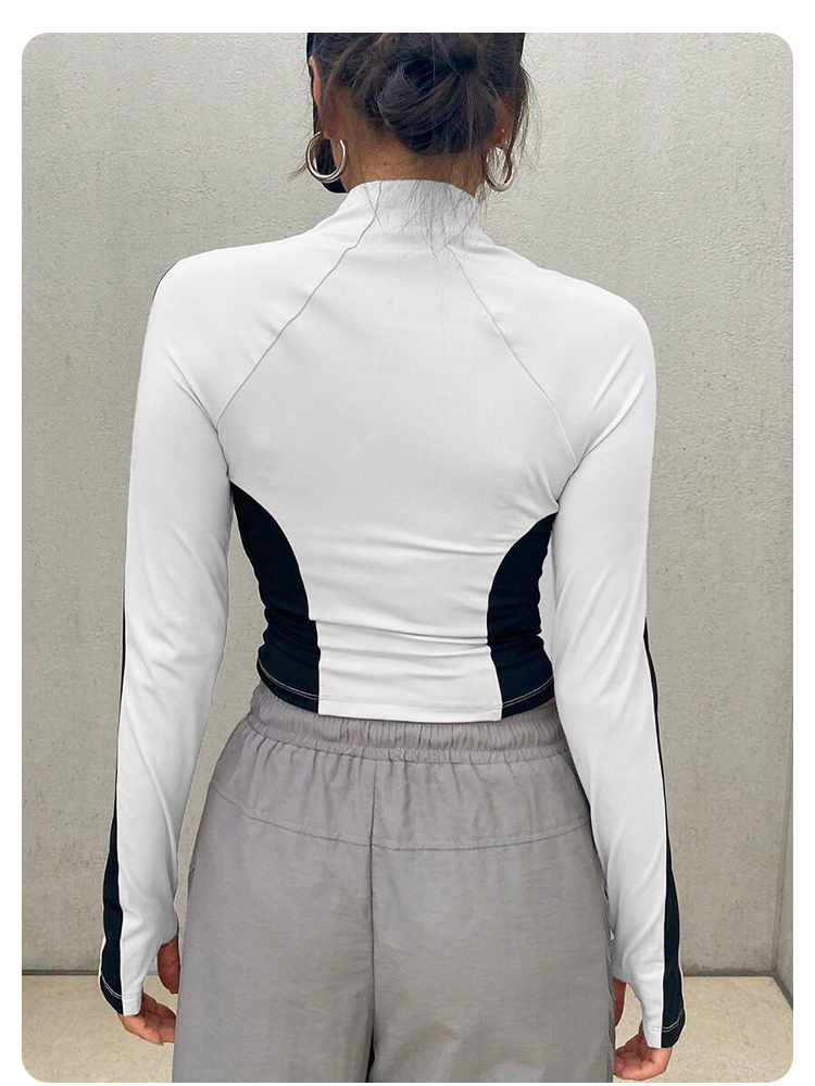 Yoga Clothes Stand Up Collar J - Summer Clothing Tops avis et prix