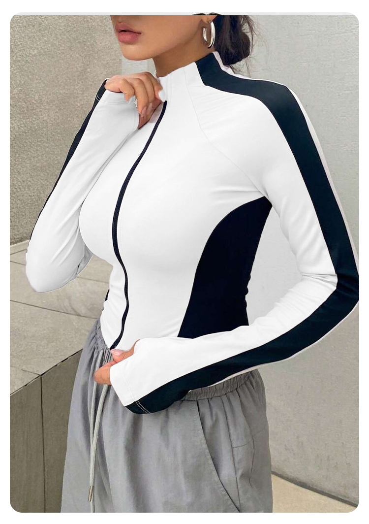 Yoga Clothes Stand Up Collar J - Summer Clothing Tops avis et prix