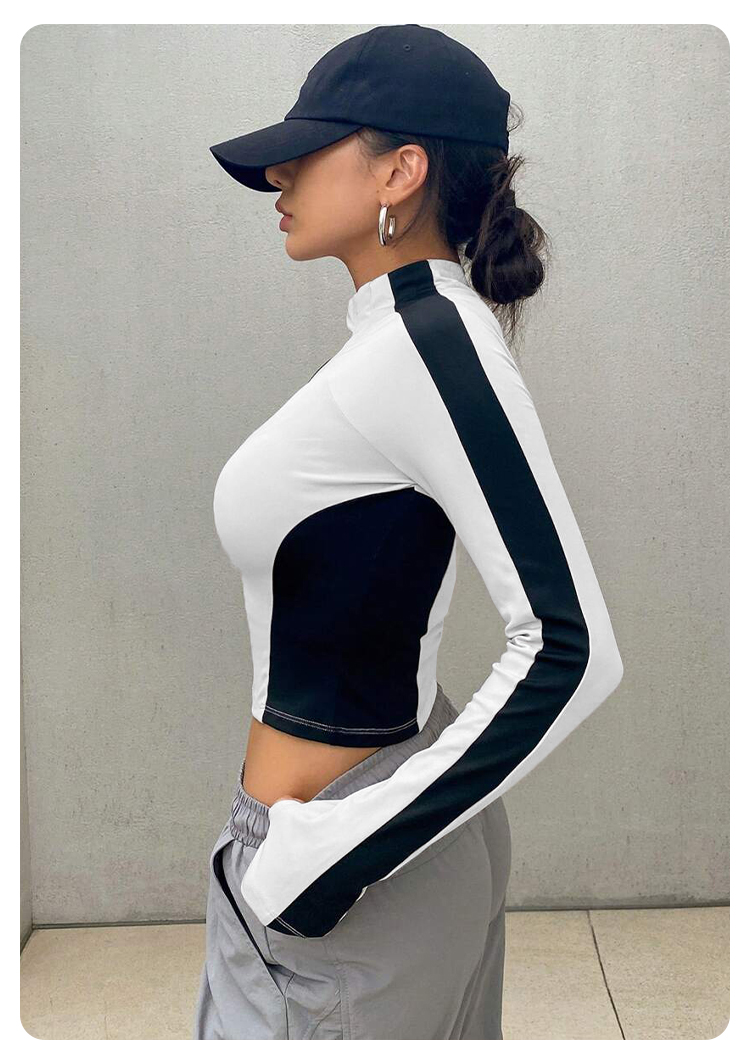 Yoga Clothes Stand Up Collar J - Summer Clothing Tops avis et prix