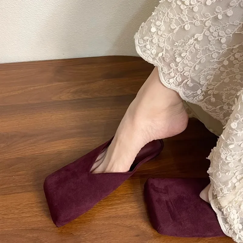 Women Suede Flats Mules Shoes  - Summer Clothing Accessories avis et prix