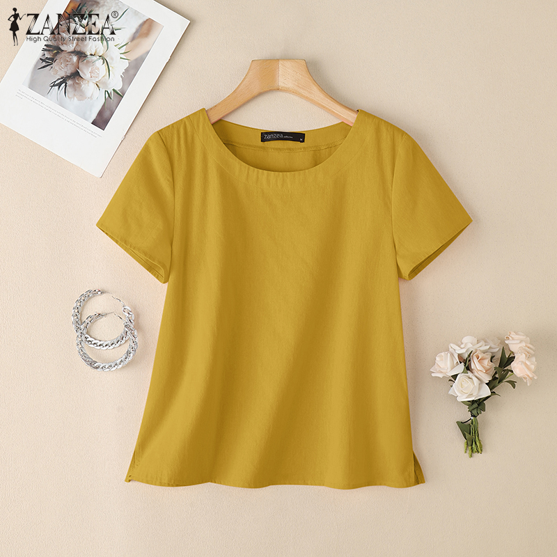 ZANZEA Summer Casual Cotton Bl - Summer De Clothing avis et prix