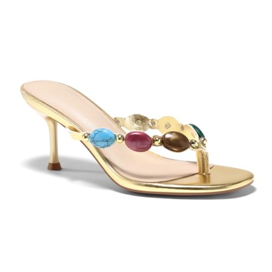 Coutgo Womens Jeweled Heeled S - Flip Flop Jeweled avis et prix