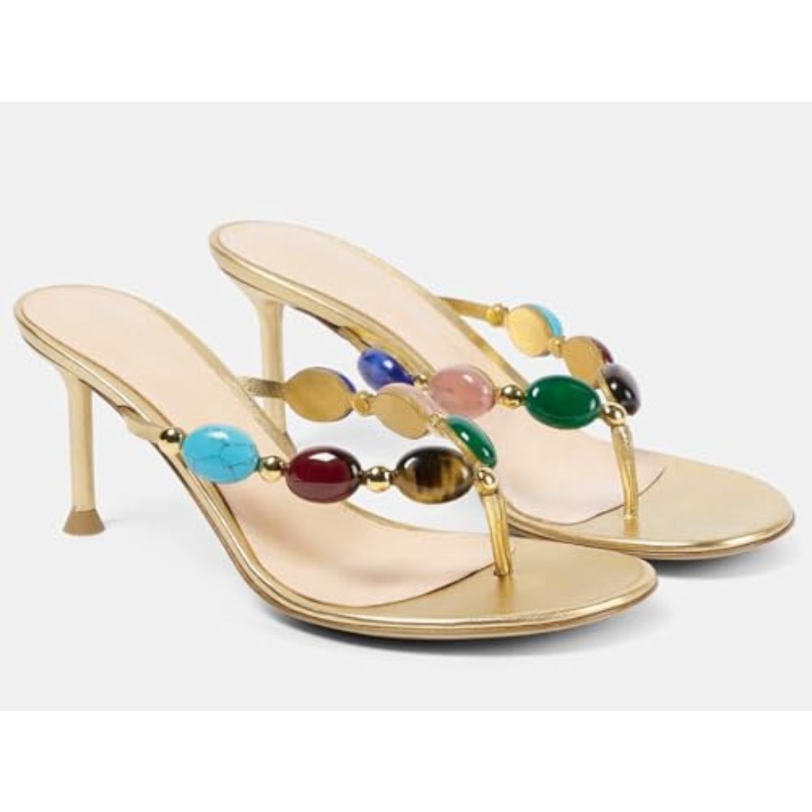 Coutgo Womens Jeweled Heeled S - Flip Flop Jeweled avis et prix