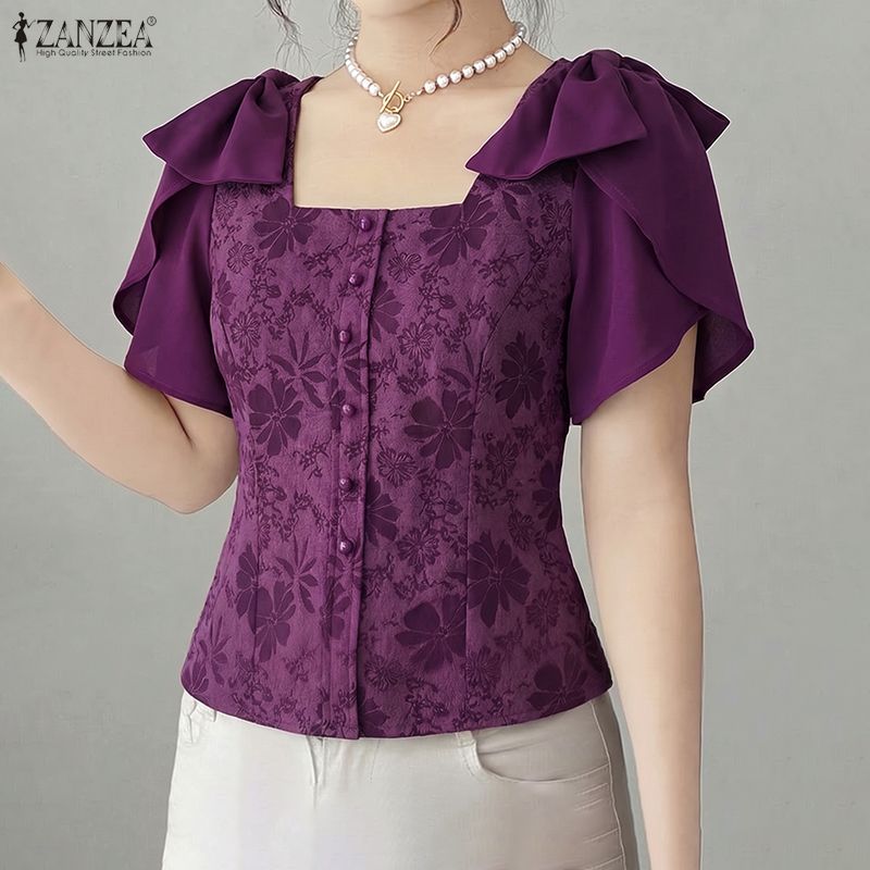 ZANZEA Woman Elegant Floral Ja - Summer De Clothing avis et prix