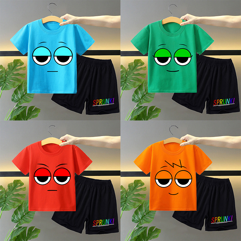 Sprunki 2pcs T-shirt and Short - Summer Clothing For Kids Girls avis et prix