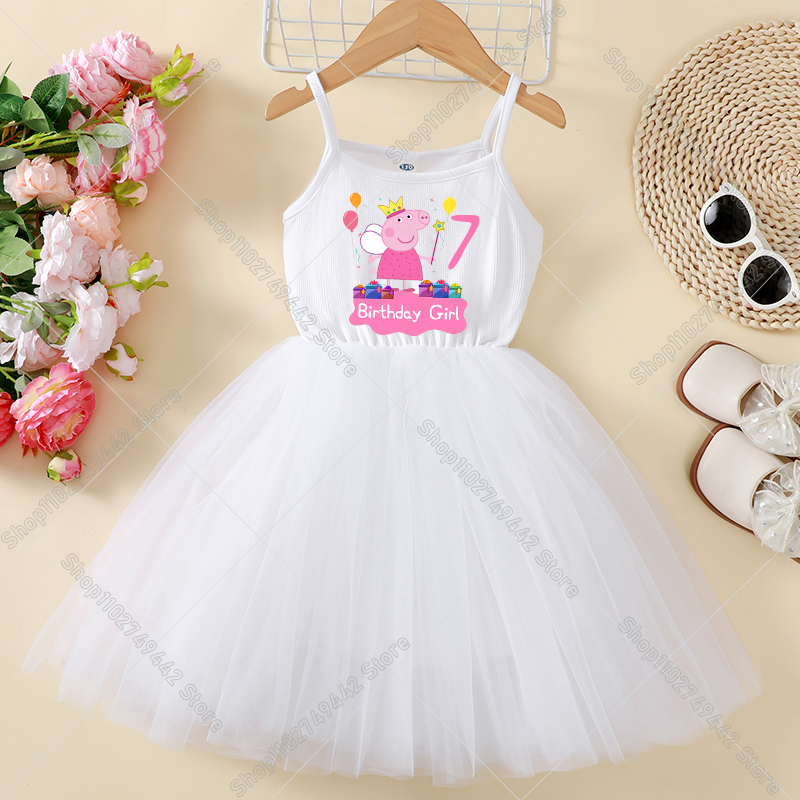 Peppa Pigs Dress Birthday Numb - Summer Clothing For Babies avis et prix