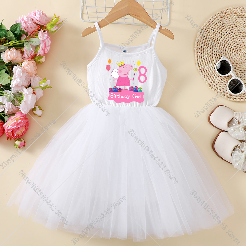Peppa Pigs Dress Birthday Numb - Summer Clothing For Babies avis et prix