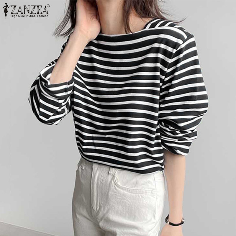 ZANZEA Woman Casual Striped Bl - Summer De Clothing avis et prix
