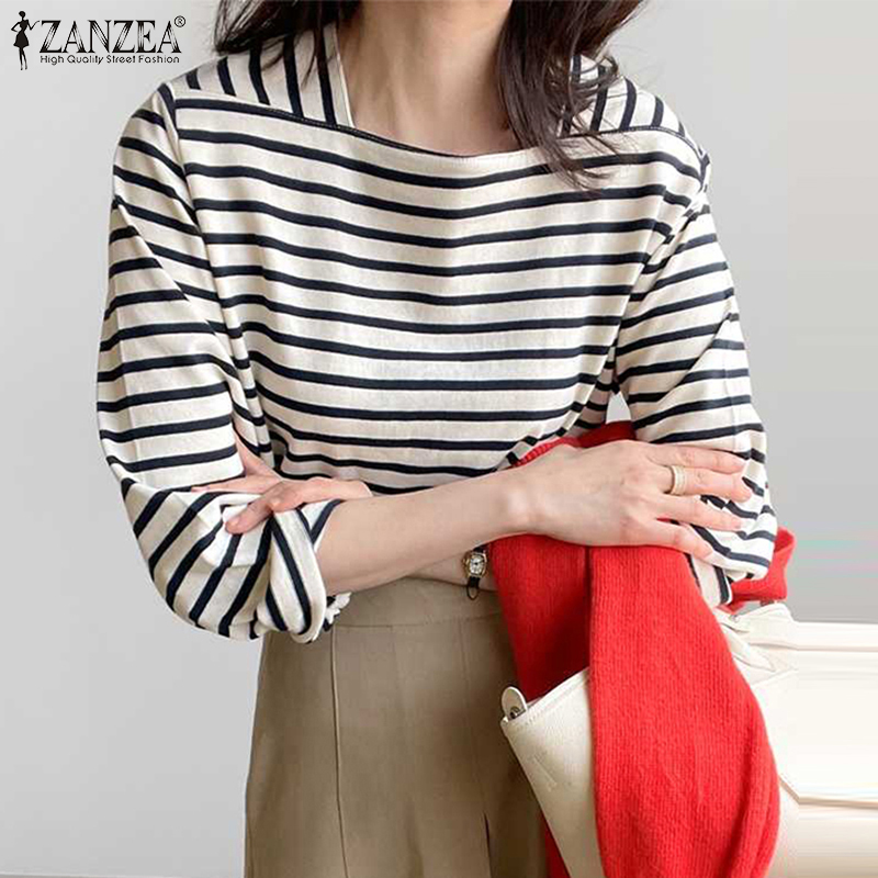 ZANZEA Woman Casual Striped Bl - Summer De Clothing avis et prix