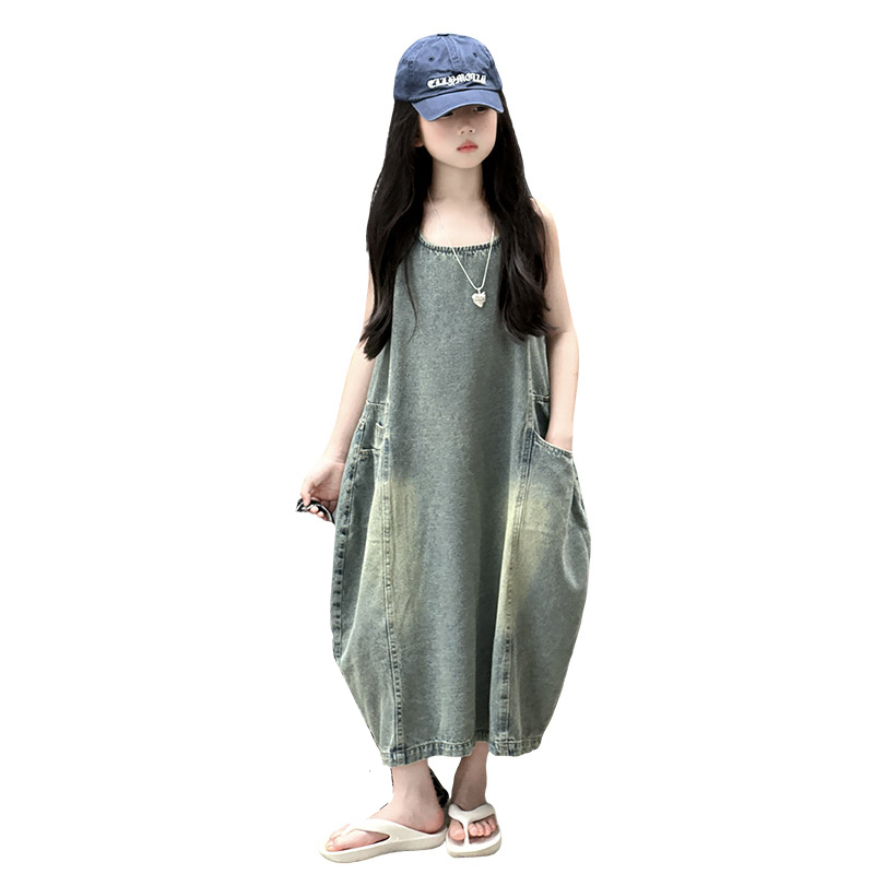 Vintage Blue Children Girls Hi - Summer Clothing For Kids Girls avis et prix