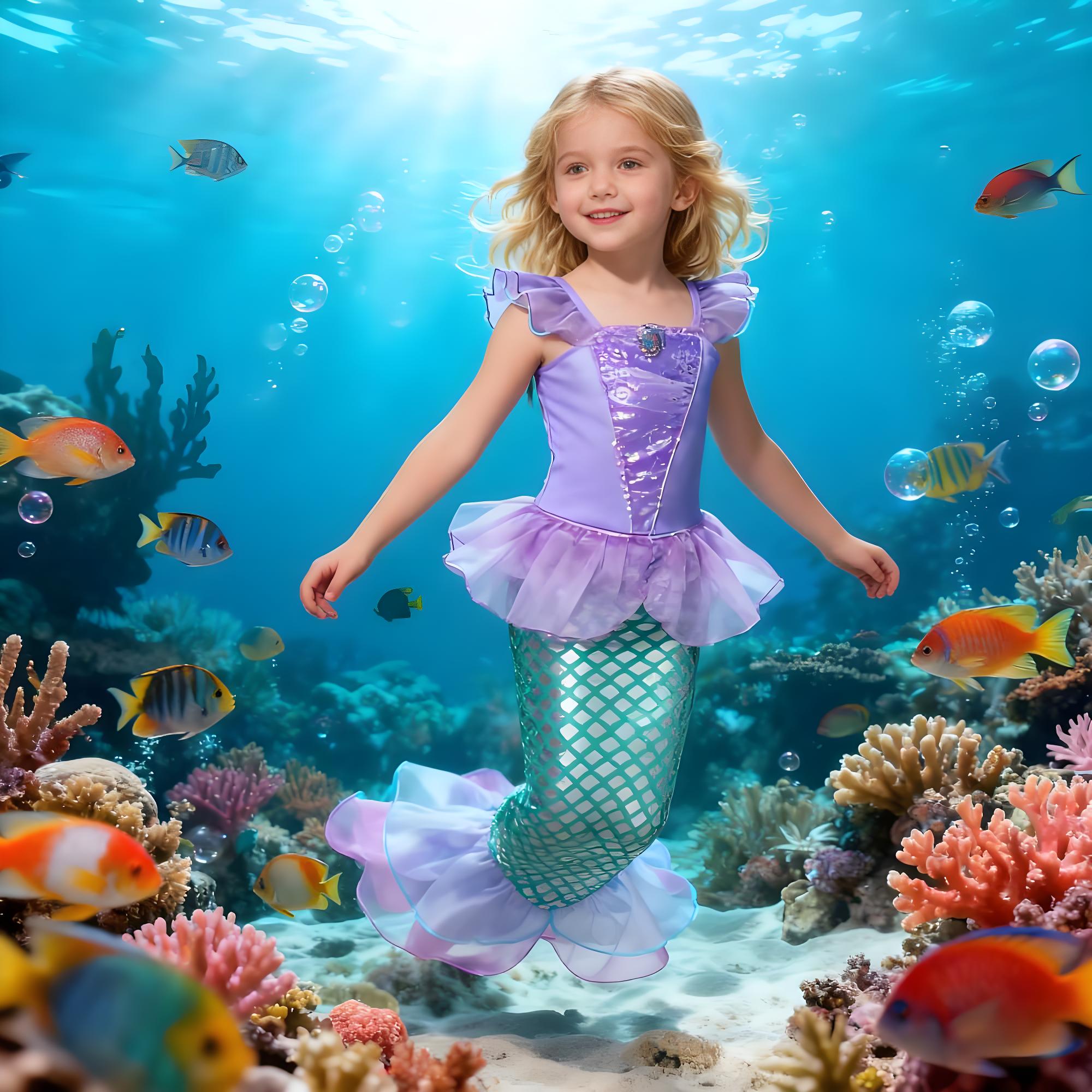 Summer Mermaid Birthday Party  - Summer Clothing For Kids Girls avis et prix