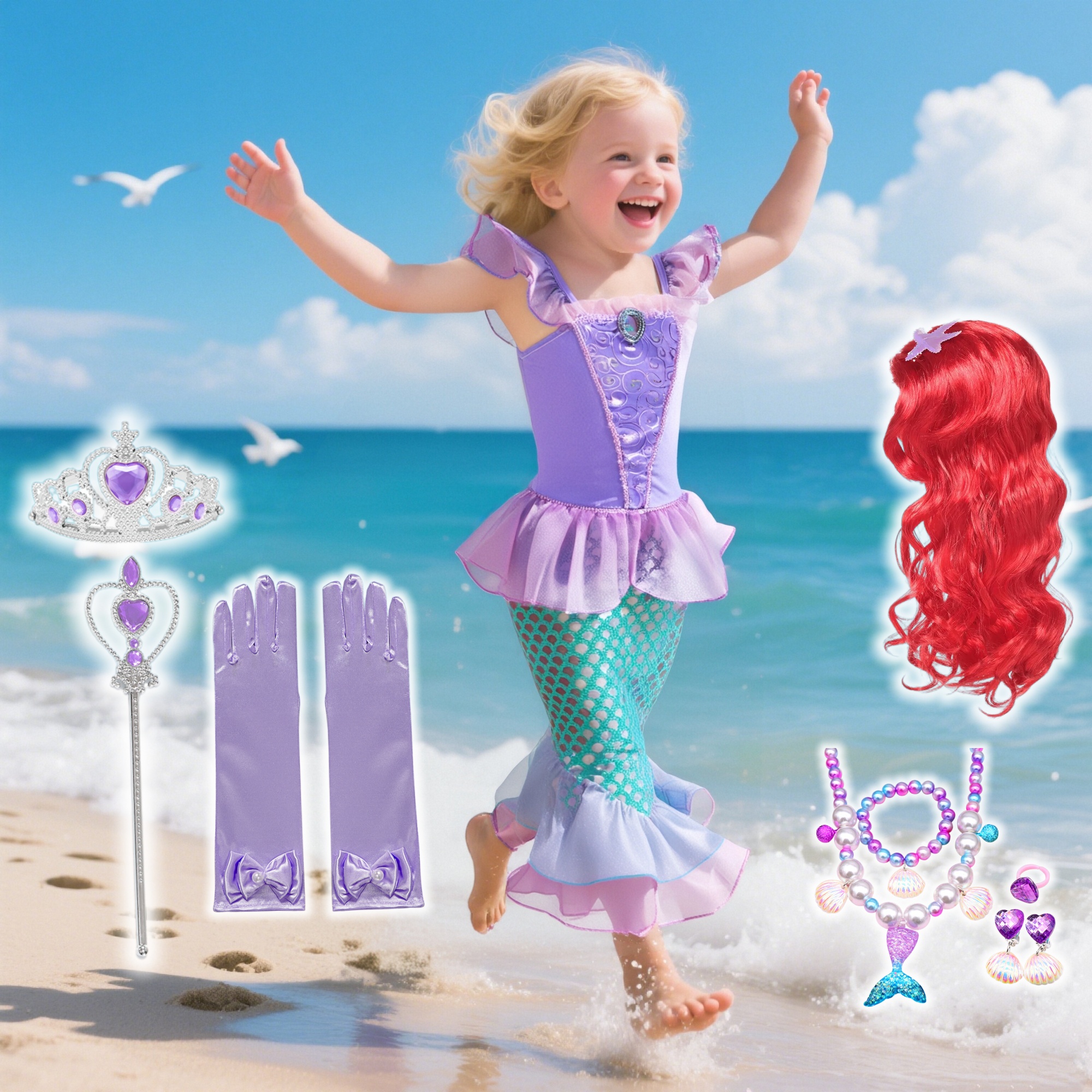 Summer Mermaid Birthday Party  - Summer Clothing For Kids Girls avis et prix
