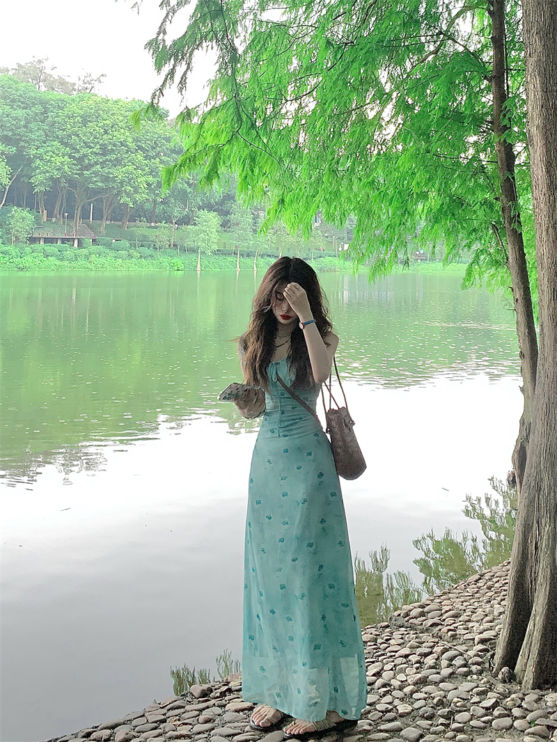 Floral Gradient A-Line Dress V - Summer Line Clothing Brand avis et prix