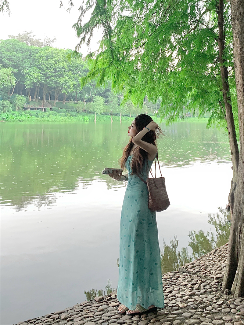 Floral Gradient A-Line Dress V - Summer Line Clothing Brand avis et prix